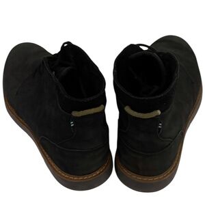 Toms Black Suede Porter ankle lace up Boots Mens Size 12 heritage minimalist